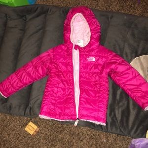 The North Face pink reversible jacket